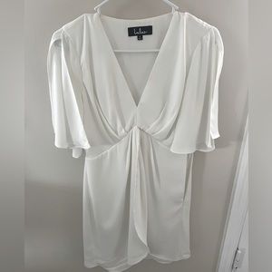 Lulus white v neck formal dress
